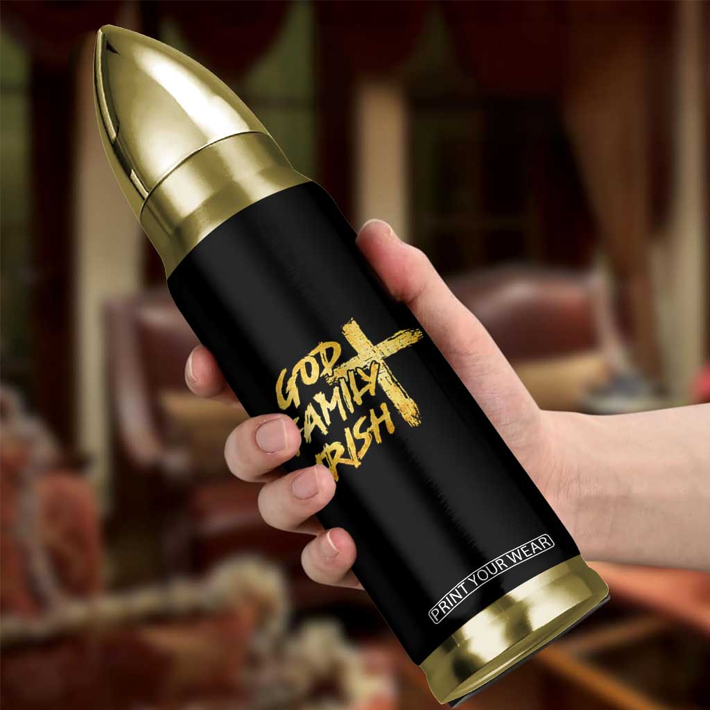 God Family Irish Bullet Tumbler Christian Faith Cross Notre Dame Game Day TS10 Print Your Wear