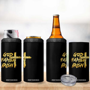 God Family Irish 4 in 1 Can Cooler Tumbler Christian Faith Cross Notre Dame Game Day TS10 Print Your Wear