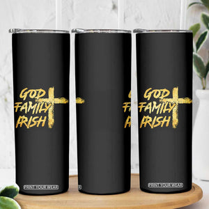 God Family Irish Skinny Tumbler Christian Faith Cross Notre Dame Game Day TS10 Print Your Wear