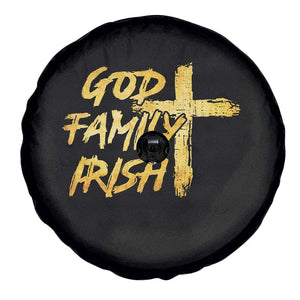 God Family Irish Spare Tire Cover Christian Faith Cross Notre Dame Game Day TS10 Print Your Wear