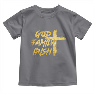 God Family Irish Toddler T Shirt Christian Faith Cross Notre Dame Game Day TS10 Charcoal Print Your Wear