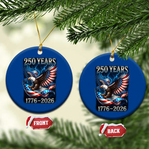 250 Years America Ceramic Ornament Eagle and Flag 250th Anniversary USA Patriotic 1776 2026 TS10 1pc Blue Print Your Wear