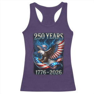 250 Years America Racerback Tank Top Eagle and Flag 250th Anniversary USA Patriotic 1776 2026 TS10 Purple Print Your Wear