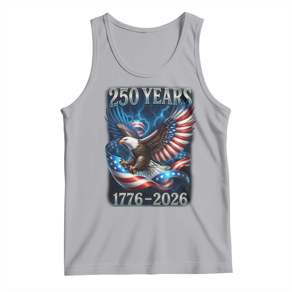 250 Years America Tank Top Eagle and Flag 250th Anniversary USA Patriotic 1776 2026 TS10 Athletic Heather Print Your Wear
