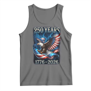 250 Years America Tank Top Eagle and Flag 250th Anniversary USA Patriotic 1776 2026 TS10 Black Heather Print Your Wear