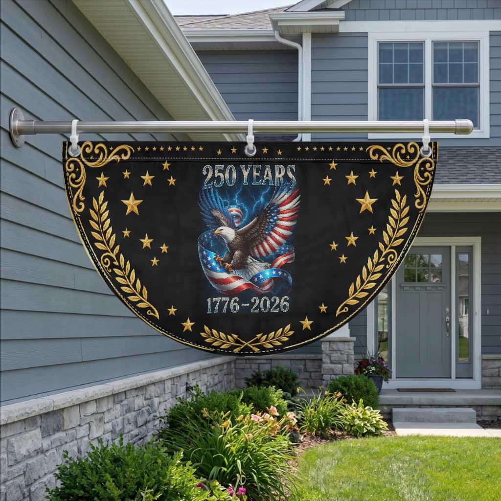 250 Years America Patriotic Fan Flag Eagle and Flag 250th Anniversary USA 1776 2026