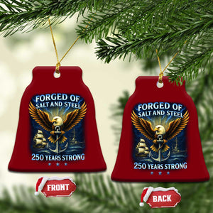 Navy Veteran 250th Anniversary Ceramic Ornament Forged of Salt and Steel US Naval Ships 250th Anniversary TS10 Print Your Wear
