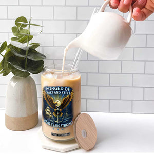 Navy Veteran 250th Anniversary Glass Can Forged of Salt and Steel US Naval Ships 250th Anniversary TS10 Print Your Wear