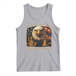 US 250th Anniversary Tank Top Retro Bald Eagle American Flag Patriotic Veterans TS10 Athletic Heather Print Your Wear