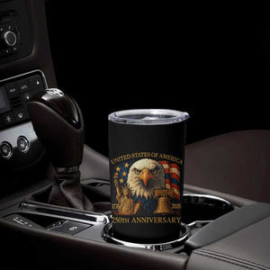 US 250th Anniversary Tumbler Cup Retro Bald Eagle American Flag Patriotic Veterans TS10 Print Your Wear