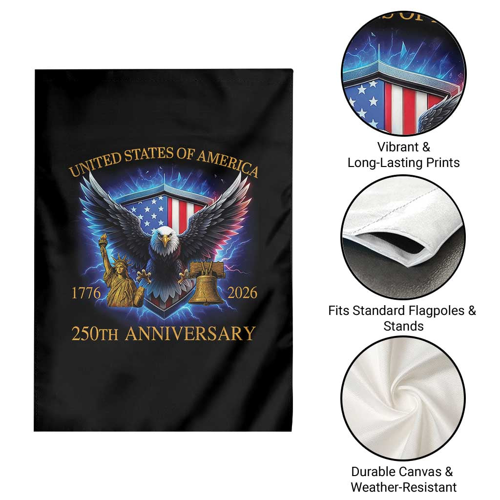 250 Years America Flag Garden Flag Eagle 250th Anniversary USA Patriotic 1776 2026 TS10 Print Your Wear