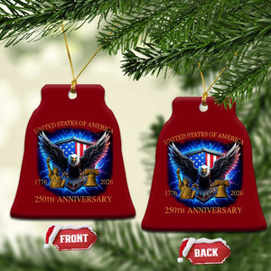 250 Years America Flag Ceramic Ornament Eagle 250th Anniversary USA Patriotic 1776 2026 TS10 Print Your Wear