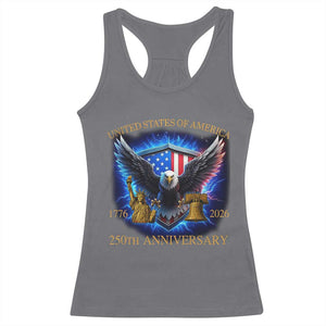 250 Years America Flag Racerback Tank Top Eagle 250th Anniversary USA Patriotic 1776 2026 TS10 Charcoal Print Your Wear