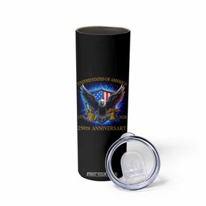 250 Years America Flag Skinny Tumbler Eagle 250th Anniversary USA Patriotic 1776 2026 TS10 Print Your Wear
