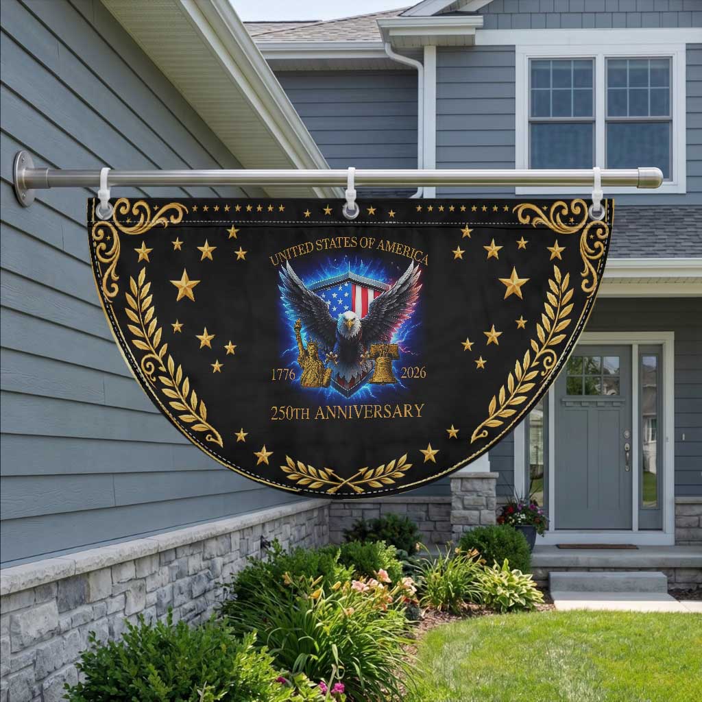 250 Years America Flag Patriotic Fan Flag Eagle 250th Anniversary USA 1776 2026