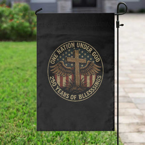 Blessings America 250 Years Garden Flag One Nation Under God USA 250th Anniversary Patriotic Cross TS10 Print Your Wear