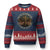 Blessings America 250 Years Ugly Christmas Sweater One Nation Under God USA 250th Anniversary Patriotic Cross TS10 Navy Red Print Your Wear