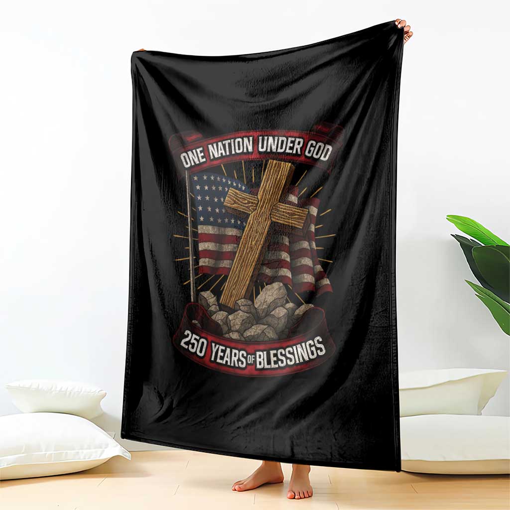 Blessings America Throw Blanket One Nation Under God USA 250th Anniversary Patriotic Christian TS10 Print Your Wear