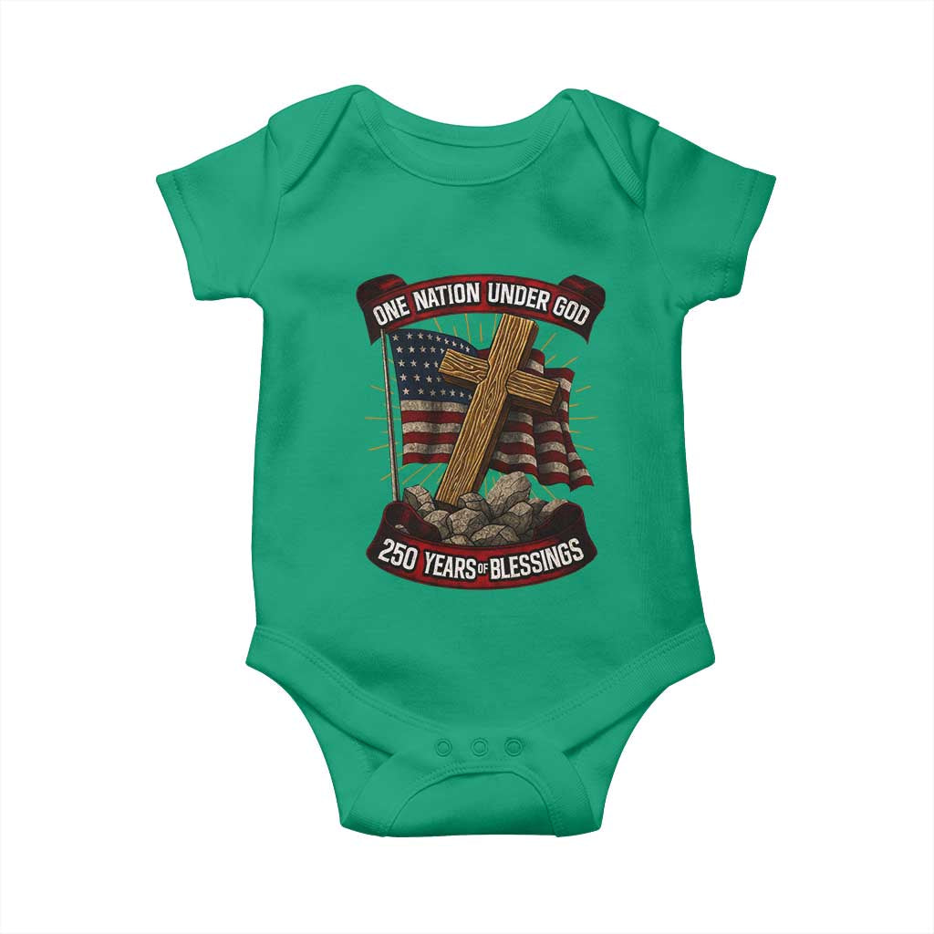 Blessings America Baby Onesie One Nation Under God USA 250th Anniversary Patriotic Christian TS10 Irish Green Print Your Wear