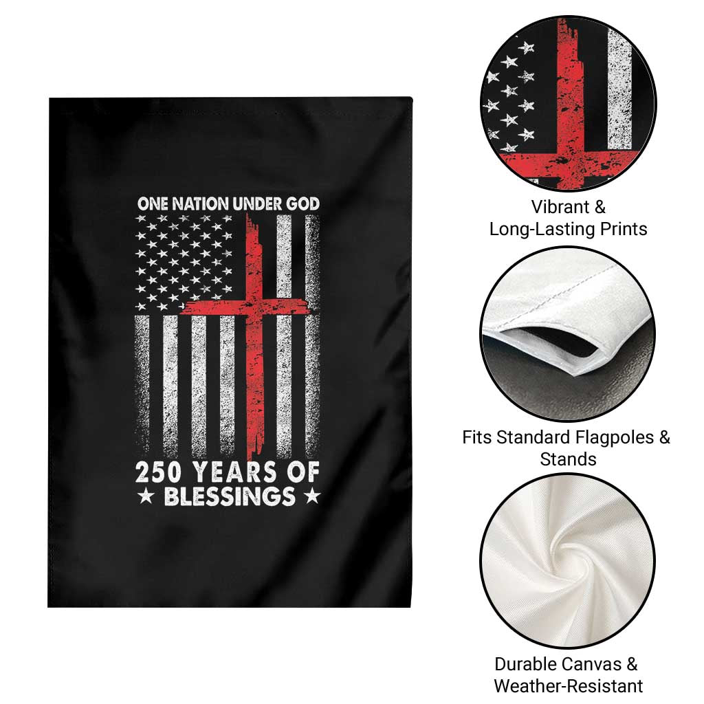 One Nation Under God Garden Flag USA 250th Anniversary Patriotic Christian One Nation Under God TS10 Print Your Wear