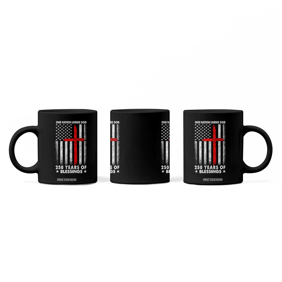 One Nation Under God Coffee Mug USA 250th Anniversary Patriotic Christian One Nation Under God TS10 Print Your Wear