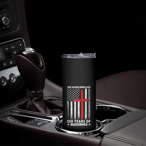 One Nation Under God Skinny Tumbler USA 250th Anniversary Patriotic Christian One Nation Under God TS10 Print Your Wear