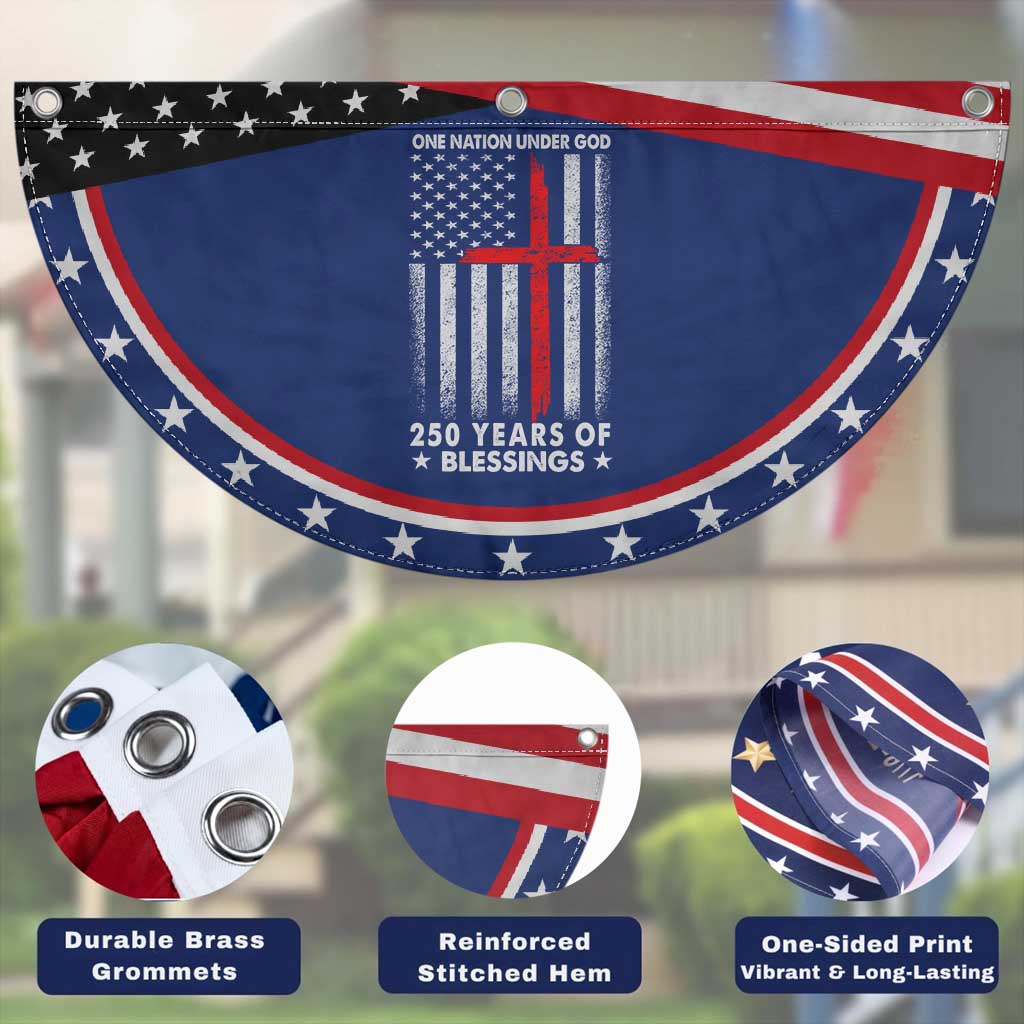 One Nation Under God Patriotic Fan Flag USA 250th Anniversary Christian One Nation Under God