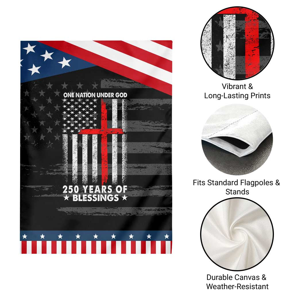 One Nation Under God Garden Flag USA 250th Anniversary Patriotic Christian One Nation Under God TS10 Print Your Wear
