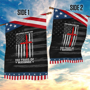 One Nation Under God Garden Flag USA 250th Anniversary Patriotic Christian One Nation Under God TS10 Print Your Wear