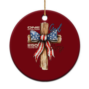 250 Years America Ceramic Ornament Coquette Bow Cross American 4th Of July 250th Anniversary TS10 1pc Red Print Your Wear