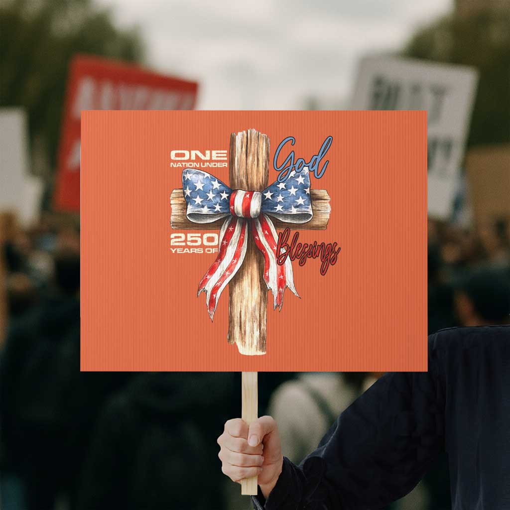 250 Years America Protest Sign Coquette Bow Cross American 4th Of July 250th Anniversary TS10 Horizontal 18