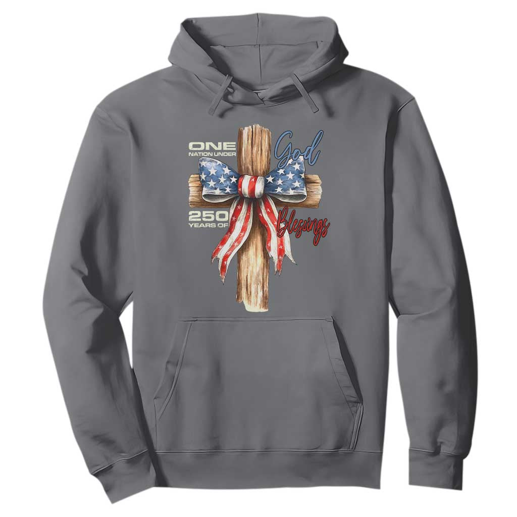 250 Years America Hoodie Coquette Bow Cross American 4th Of July 250th Anniversary TS10 Charcoal Print Your Wear