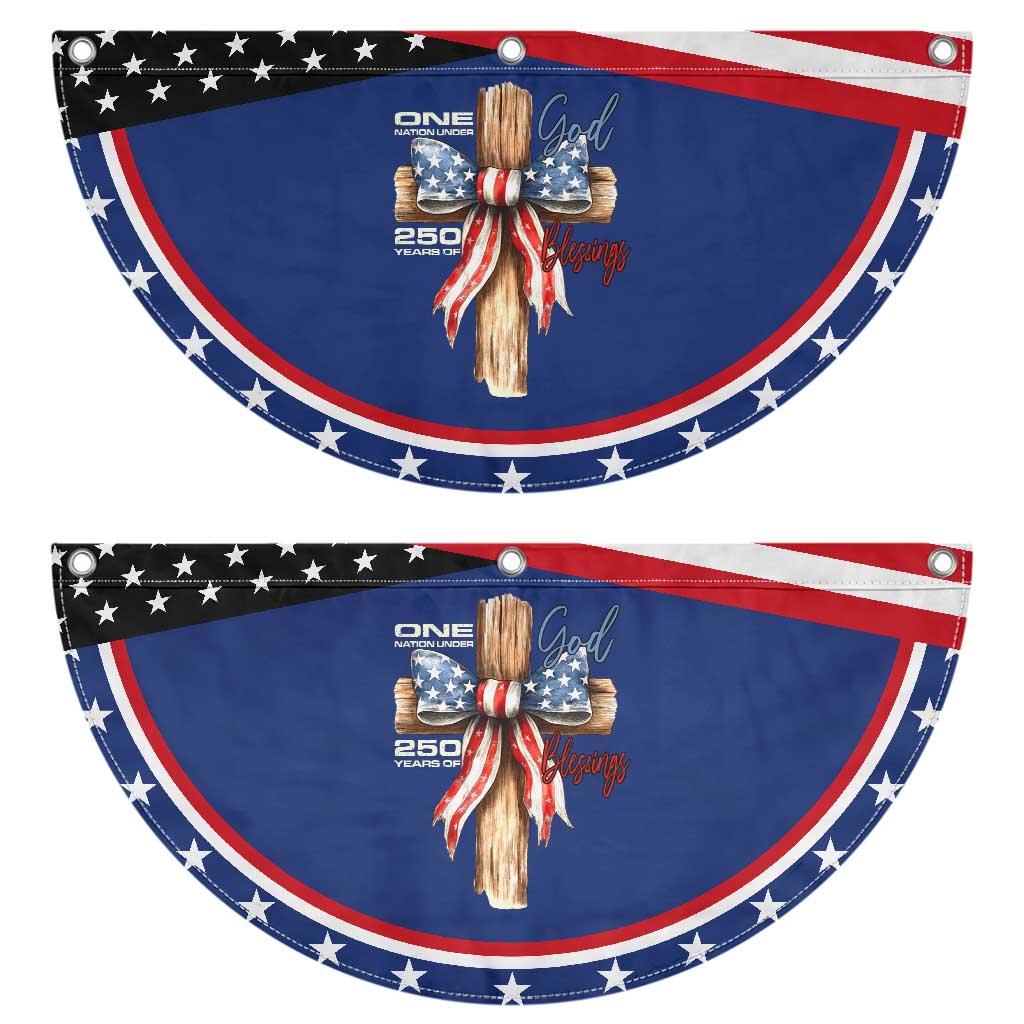 250 Years America Patriotic Fan Flag Coquette Bow Cross American 4th Of July 250th Anniversary