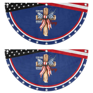 250 Years America Patriotic Fan Flag Coquette Bow Cross American 4th Of July 250th Anniversary