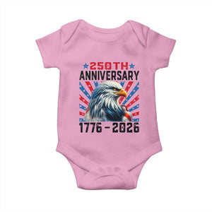 Eagle Flag America 250 Baby Onesie 1776-2026 250th Birthday TS10 Light Pink Print Your Wear