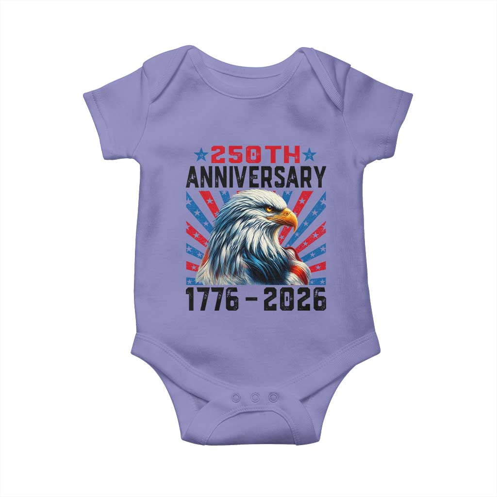 Eagle Flag America 250 Baby Onesie 1776-2026 250th Birthday TS10 Violet Print Your Wear