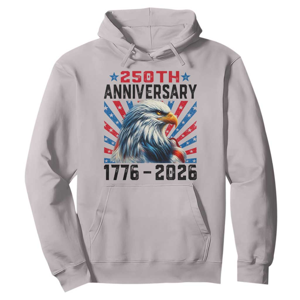 Eagle Flag America 250 Hoodie 1776-2026 250th Birthday TS10 Ice Gray Print Your Wear