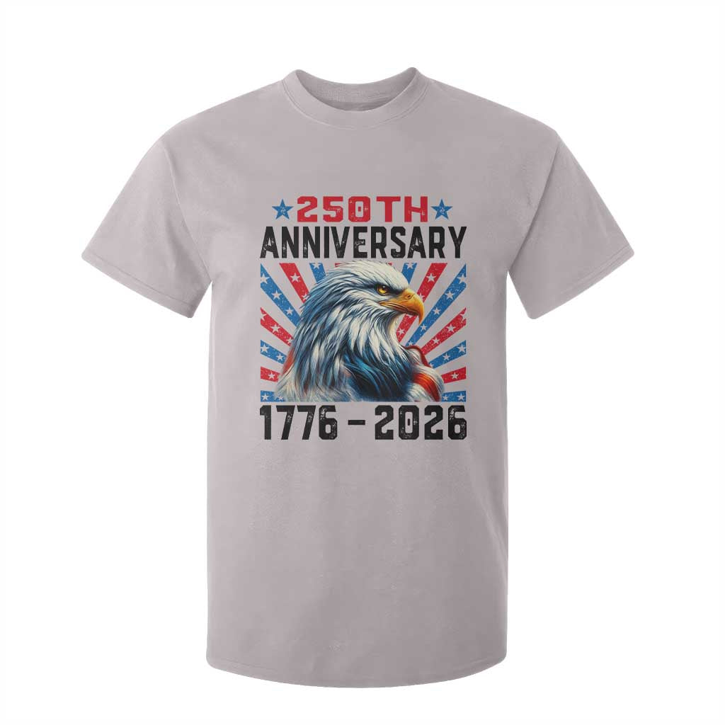 Eagle Flag America 250 T Shirt For Kid 1776-2026 250th Birthday TS10 Ice Gray Print Your Wear