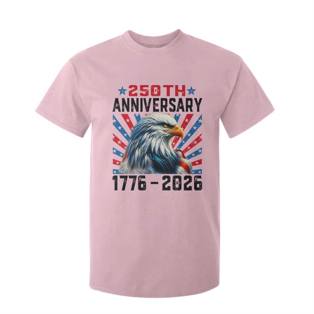 Eagle Flag America 250 T Shirt For Kid 1776-2026 250th Birthday TS10 Light Pink Print Your Wear