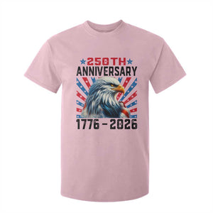 Eagle Flag America 250 T Shirt For Kid 1776-2026 250th Birthday TS10 Light Pink Print Your Wear