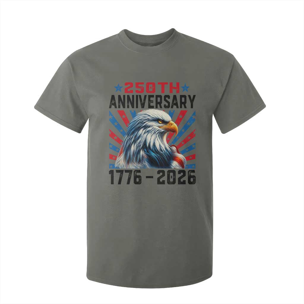 Eagle Flag America 250 T Shirt For Kid 1776-2026 250th Birthday TS10 Military Green Print Your Wear