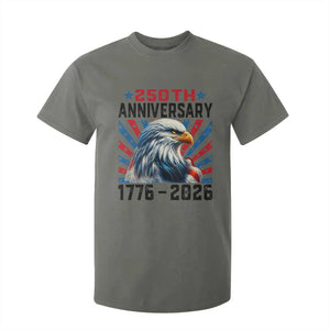 Eagle Flag America 250 T Shirt For Kid 1776-2026 250th Birthday TS10 Military Green Print Your Wear