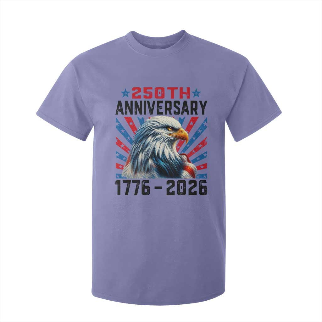Eagle Flag America 250 T Shirt For Kid 1776-2026 250th Birthday TS10 Violet Print Your Wear