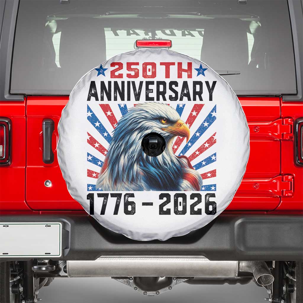 Eagle Flag America 250 Spare Tire Cover 1776-2026 250th Birthday TS10 White Print Your Wear