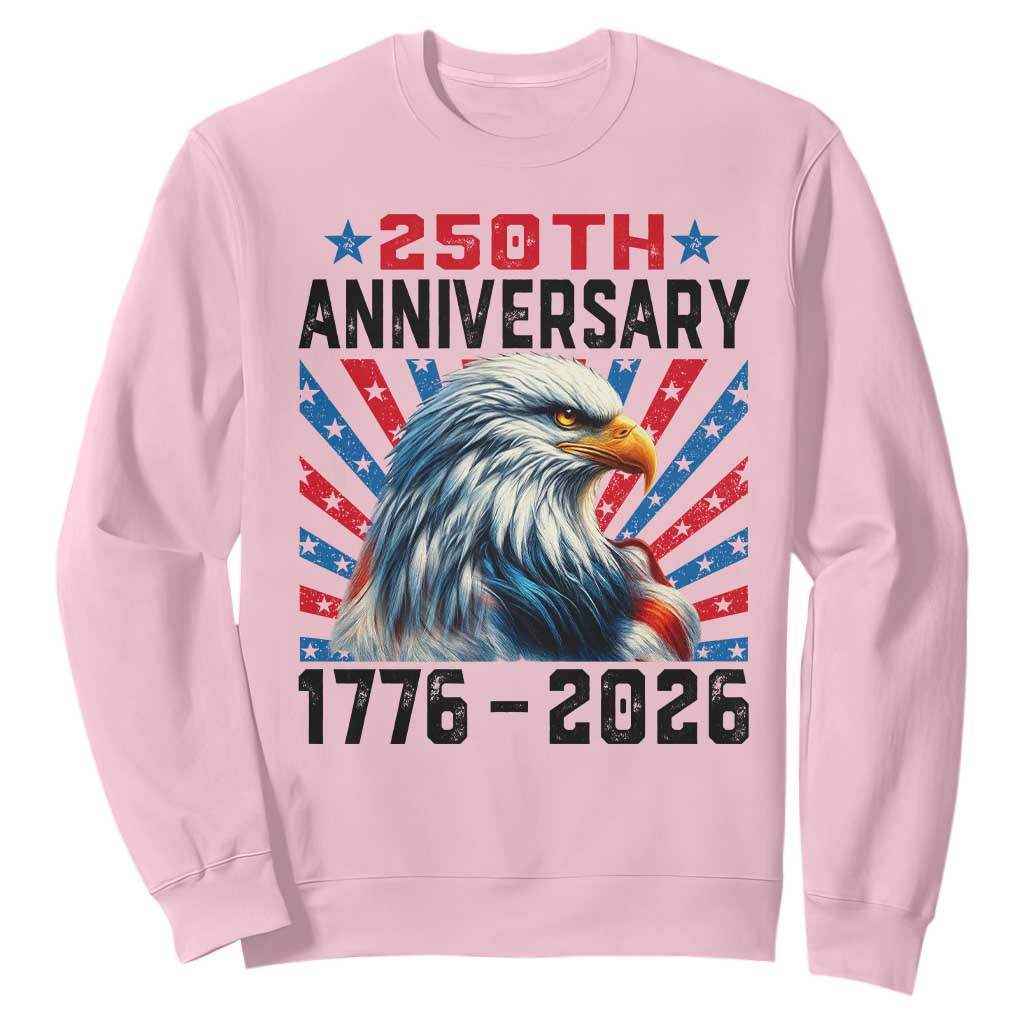 Eagle Flag America 250 Sweatshirt 1776-2026 250th Birthday TS10 Light Pink Print Your Wear