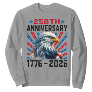 Eagle Flag America 250 Sweatshirt 1776-2026 250th Birthday TS10 Sport Gray Print Your Wear