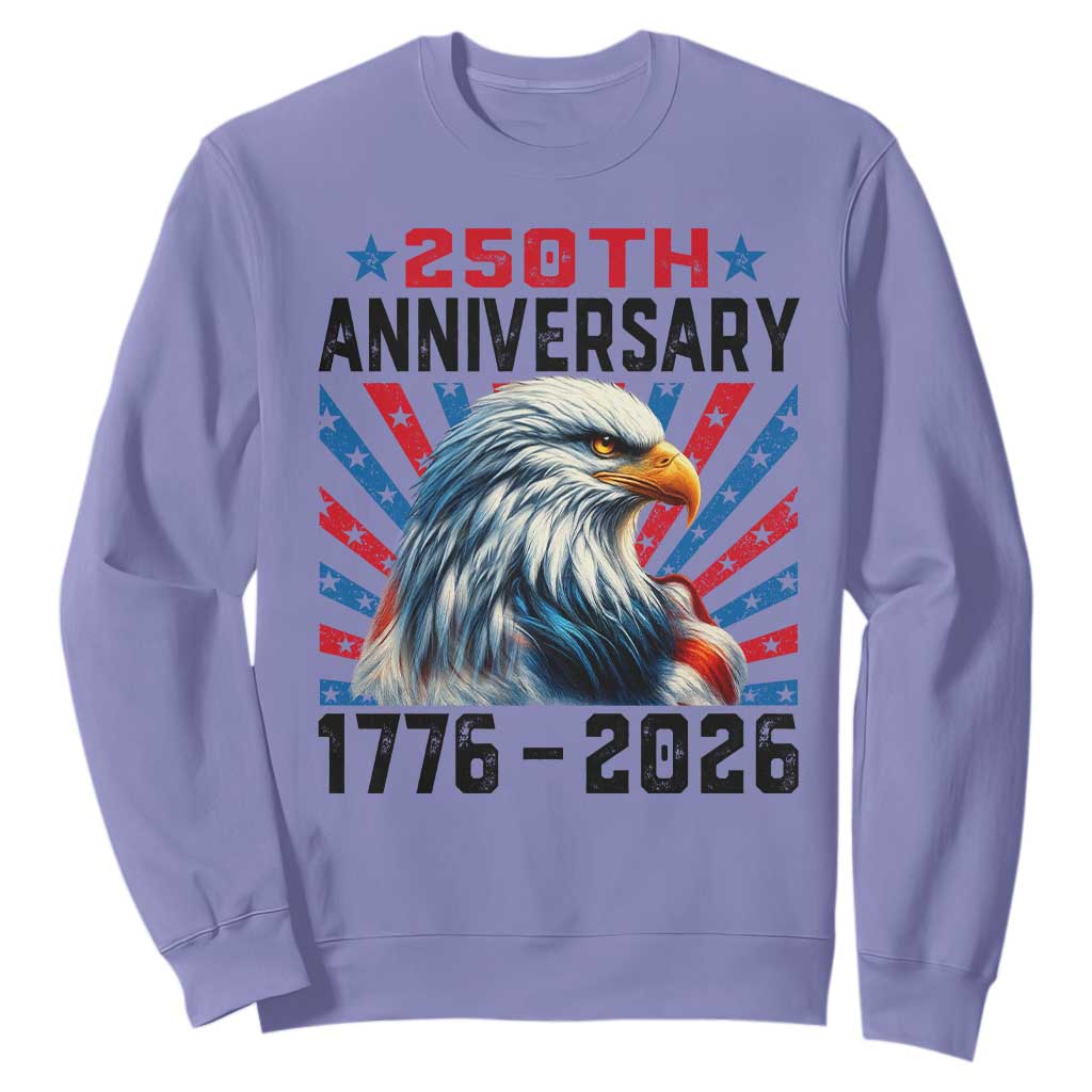 Eagle Flag America 250 Sweatshirt 1776-2026 250th Birthday TS10 Violet Print Your Wear