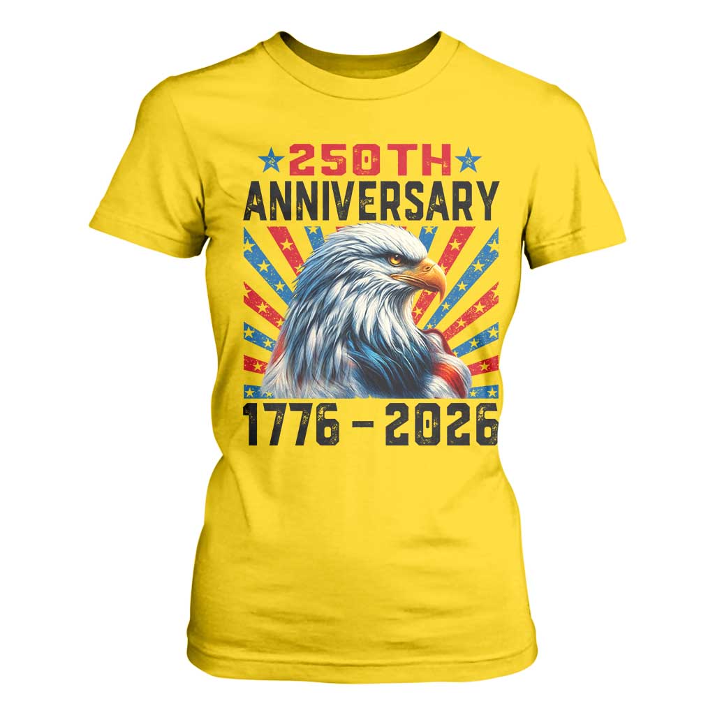 Eagle Flag America 250 T Shirt For Women 1776-2026 250th Birthday TS10 Daisy Print Your Wear