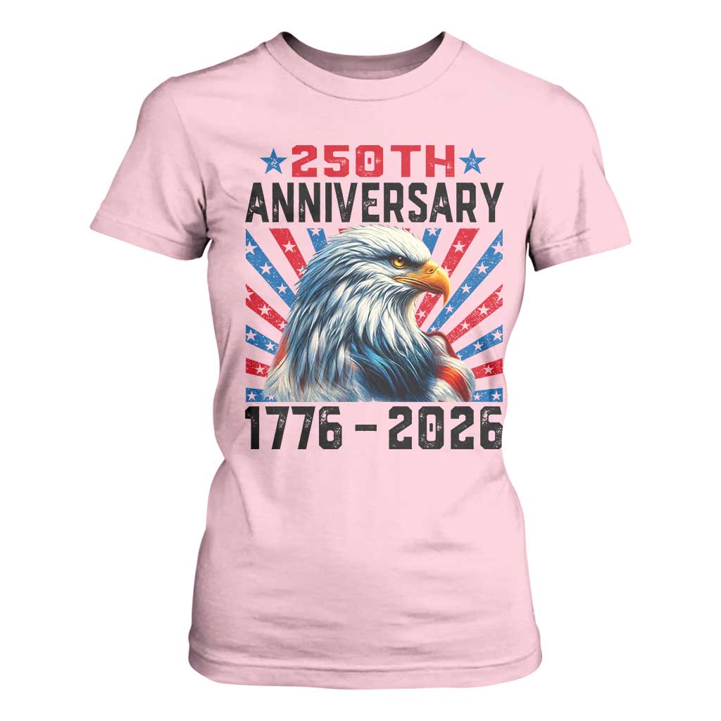 Eagle Flag America 250 T Shirt For Women 1776-2026 250th Birthday TS10 Light Pink Print Your Wear