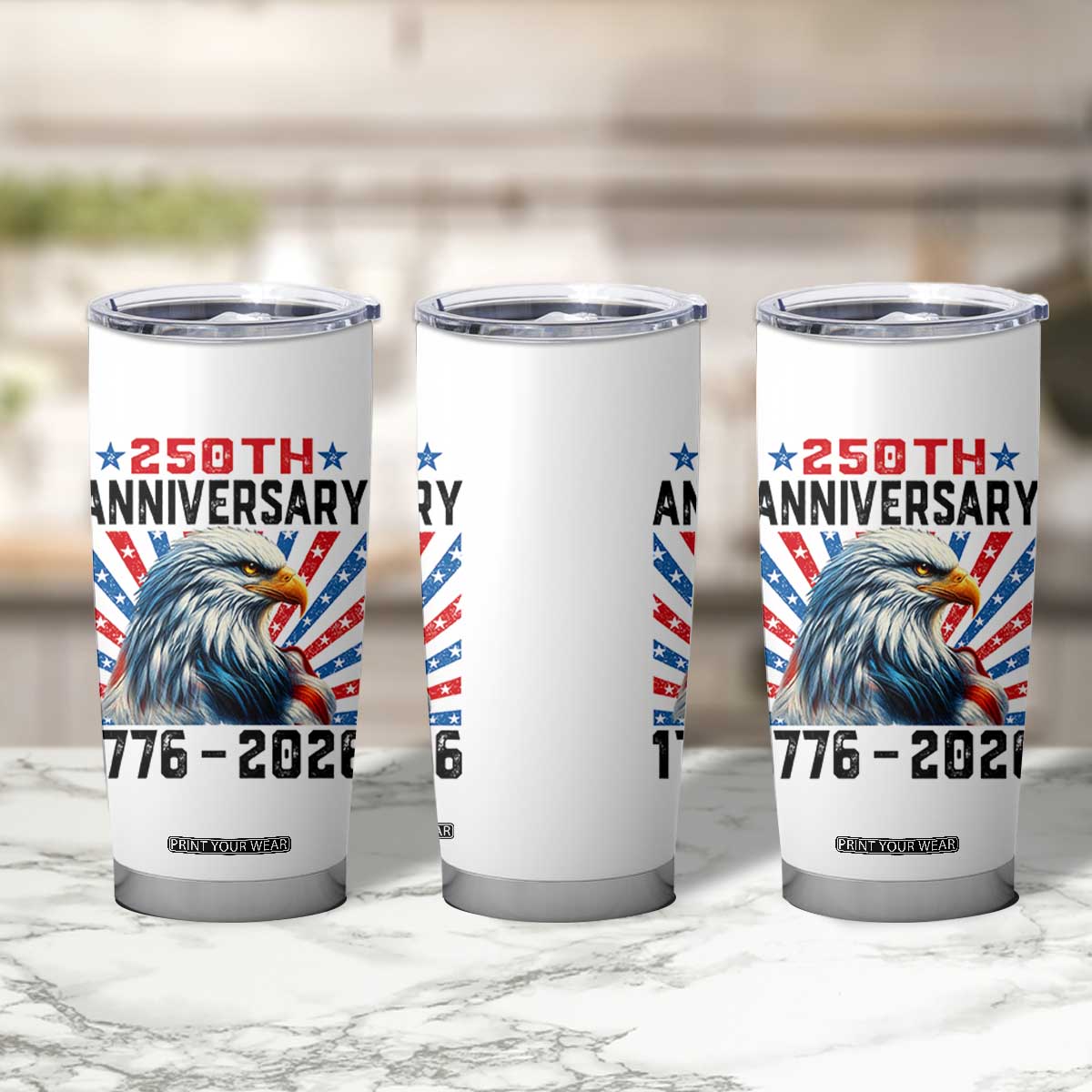 Eagle Flag America 250 Tumbler Cup 1776-2026 250th Birthday TS10 Print Your Wear